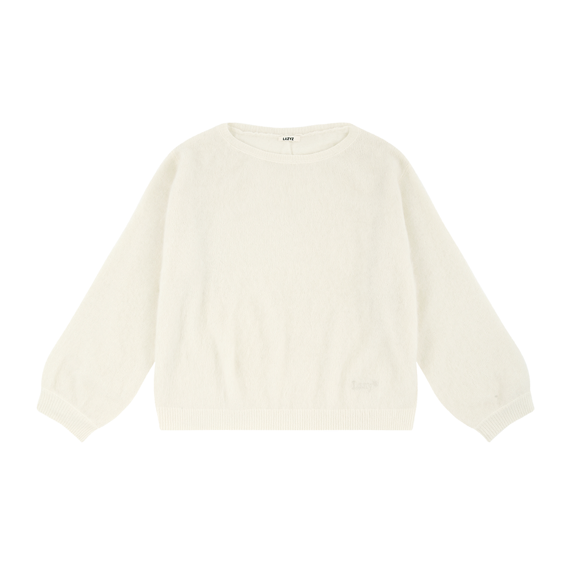 8809908759025 LAZYZ Cloud Off shoulder Wool Knit - White