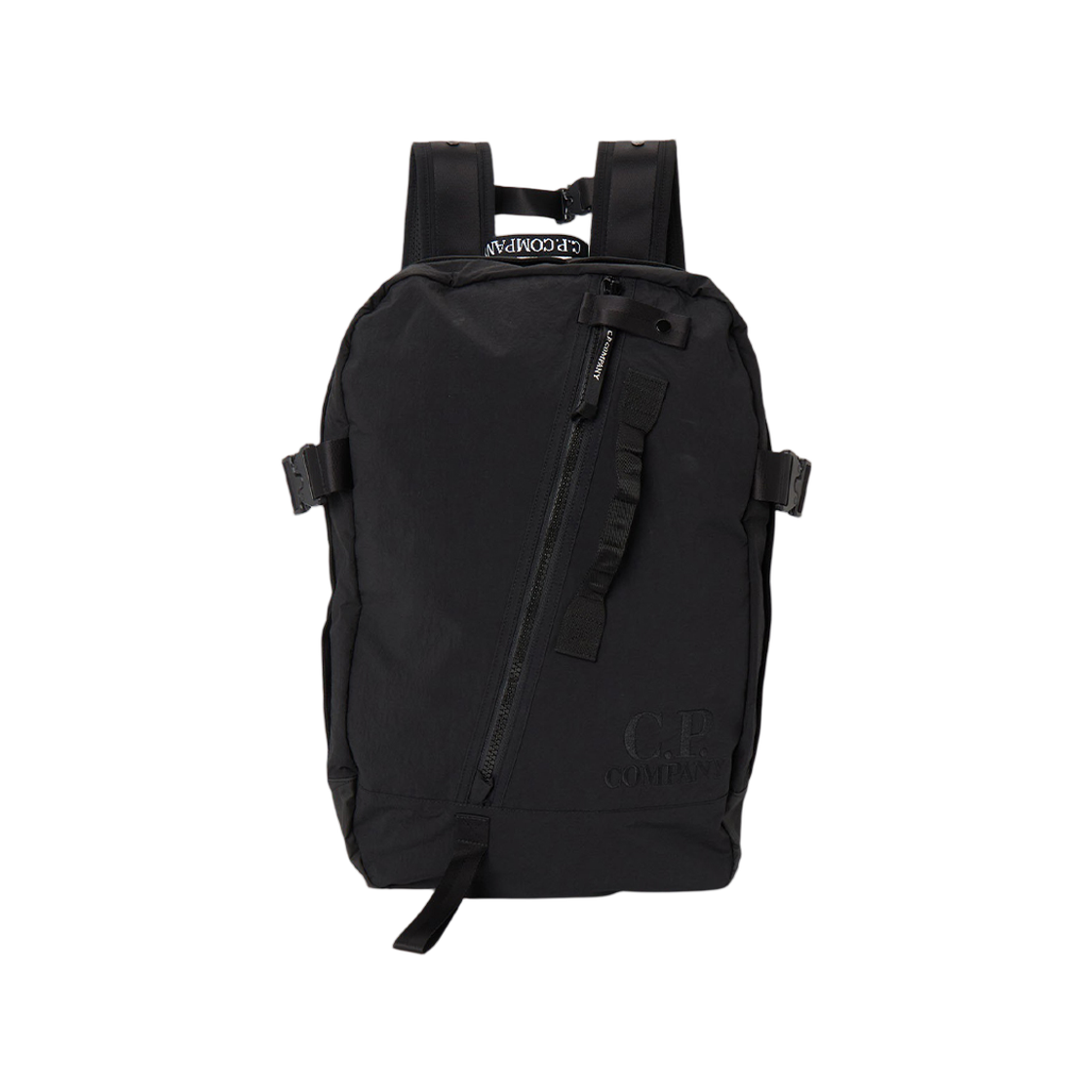 C.P. 컴퍼니 플레인 페이퍼 터치 백팩 블랙 - 25FW(C.P. Company Plain Paper Touch Backpack Black - 25FW)