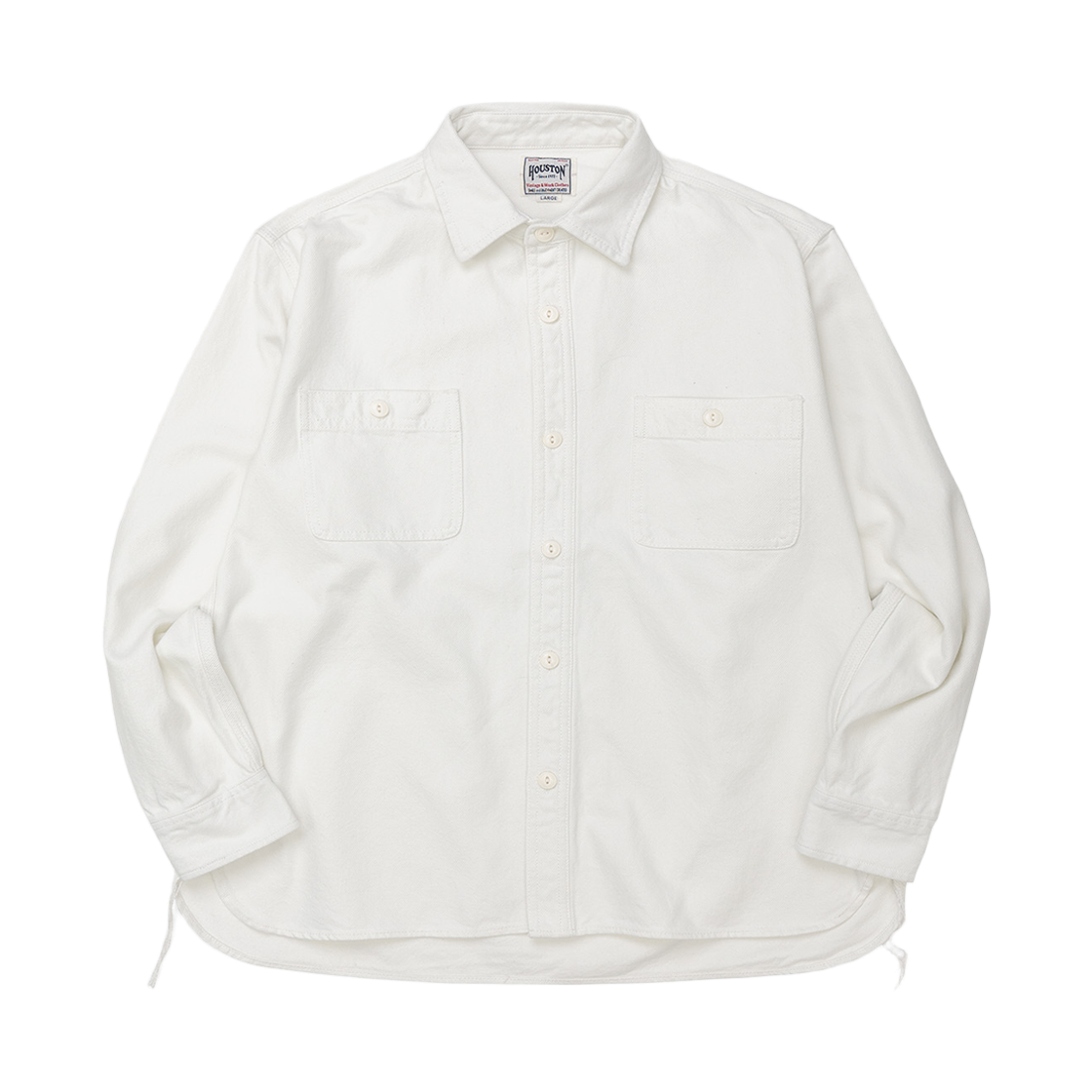 41254OW Houston Japan Solid Viyella Shirt Off White 41254