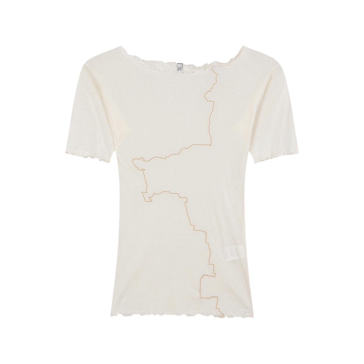 KW4BTSSBR05IV Baserange Women Gerrymandered Tee Undyed