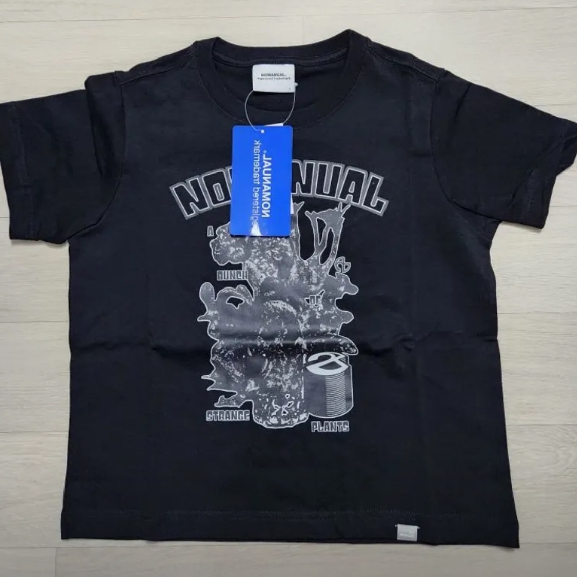 NOMANUAL S.P T-Shirt Black 착용 스타일