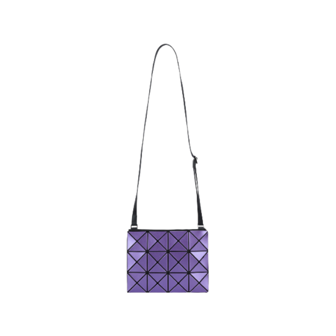 AG626-81 Bao Bao Issey Miyake Lucent Metallic Cross Bag Purple