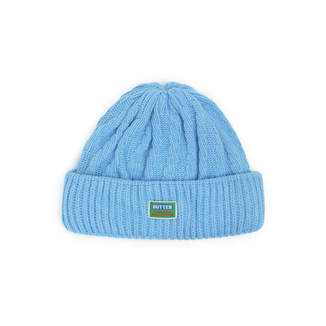 P0000BDM Greenbutter Merino Wool Raccoon Beanie Light Blue