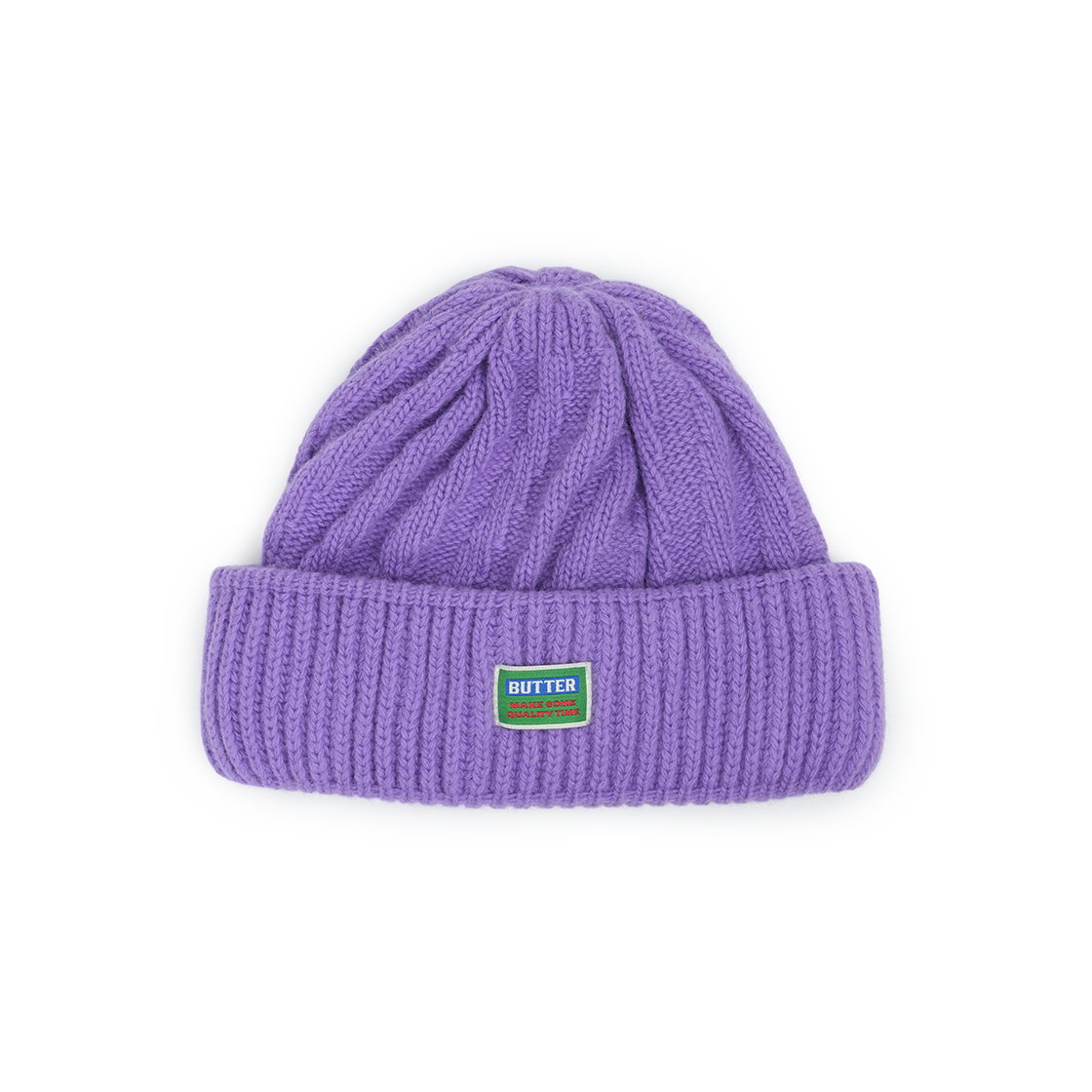 P0000BDP Greenbutter Merino Wool Raccoon Beanie Purple