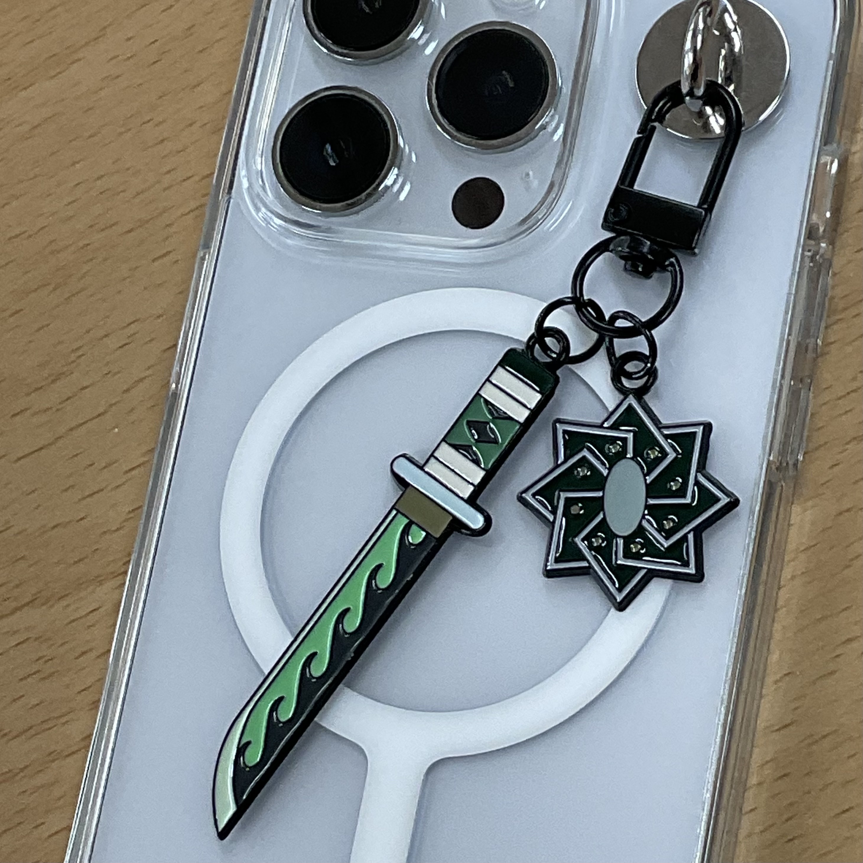 Demon Slayer Kimetsu No Yaiba Nichirin Sword Keyring Sanemi Shinazugawa 착용 스타일 - 2