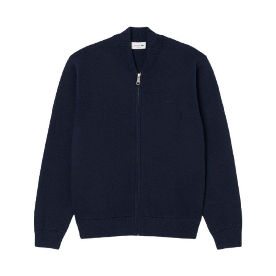 라코스테 파리 팩 집업 봄버 가디건 미드나잇 블루(Lacoste Paris Pack Zip-Up Bomber Cardigan Midnight Blue)