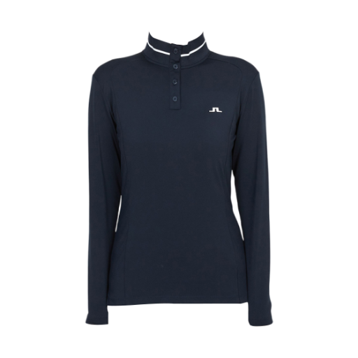 (W) 제이린드버그 골프웨어 롱 슬리브 티셔츠 네이비((W) J.Lindeberg Golf Wear Long Sleeve T-Shirt Navy) - 1