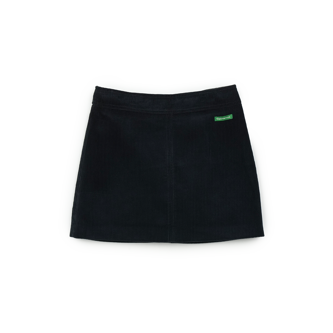 P0000BED Greenbutter Corduroy Mini Skirt Navy