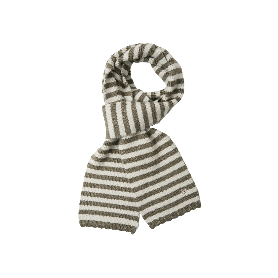 AE45FWMU001BRW AEAE Stripe Symbol Muffler Brown