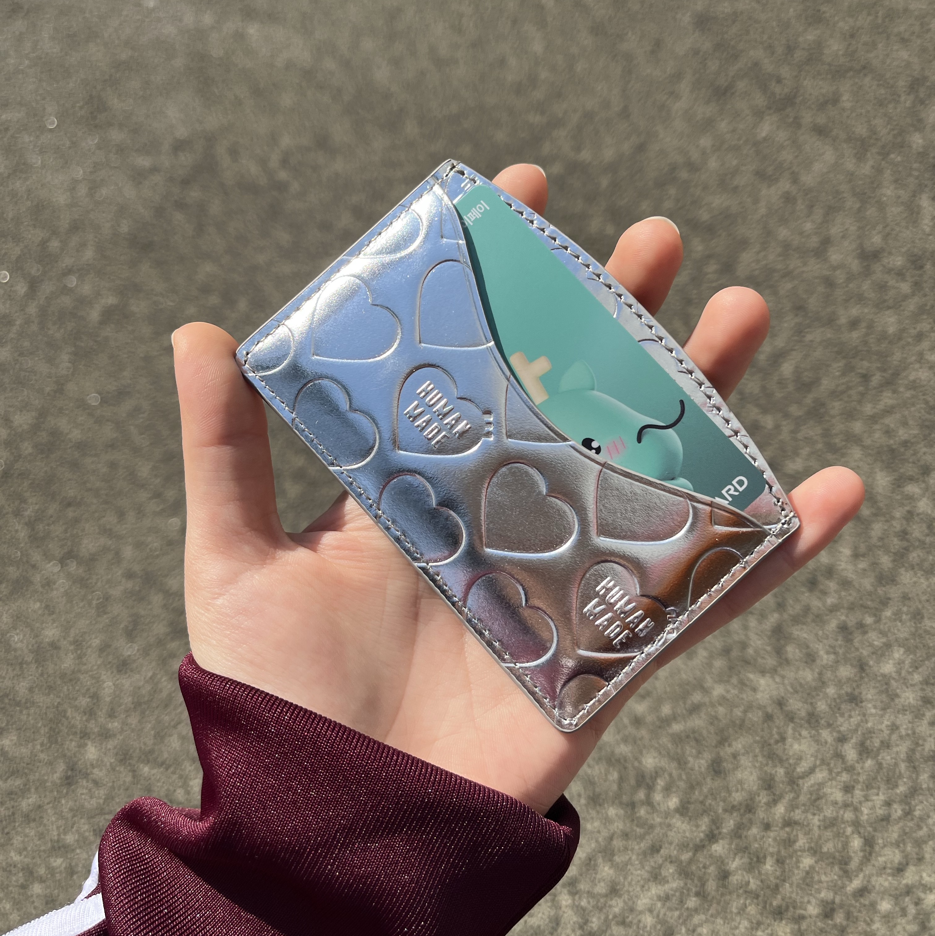 Human Made Leather Card Case Silver, Adidas Adicolor Classic Firebird Track Top Maroon - KR Sizing 착용 스타일