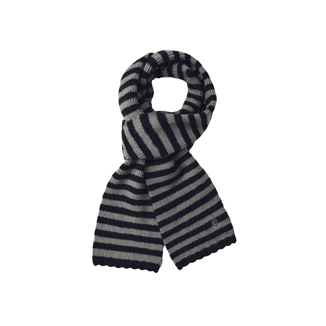 에이이에이이 스트라이프 심볼 머플러 네이비(AEAE Stripe Symbol Muffler Navy)