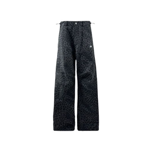 (W) 탄산마그네슘 코튼 와이드 팬츠 레오파드 그레이((W) Tansanmagnesium Cotton Wide Pants Leopard Grey)