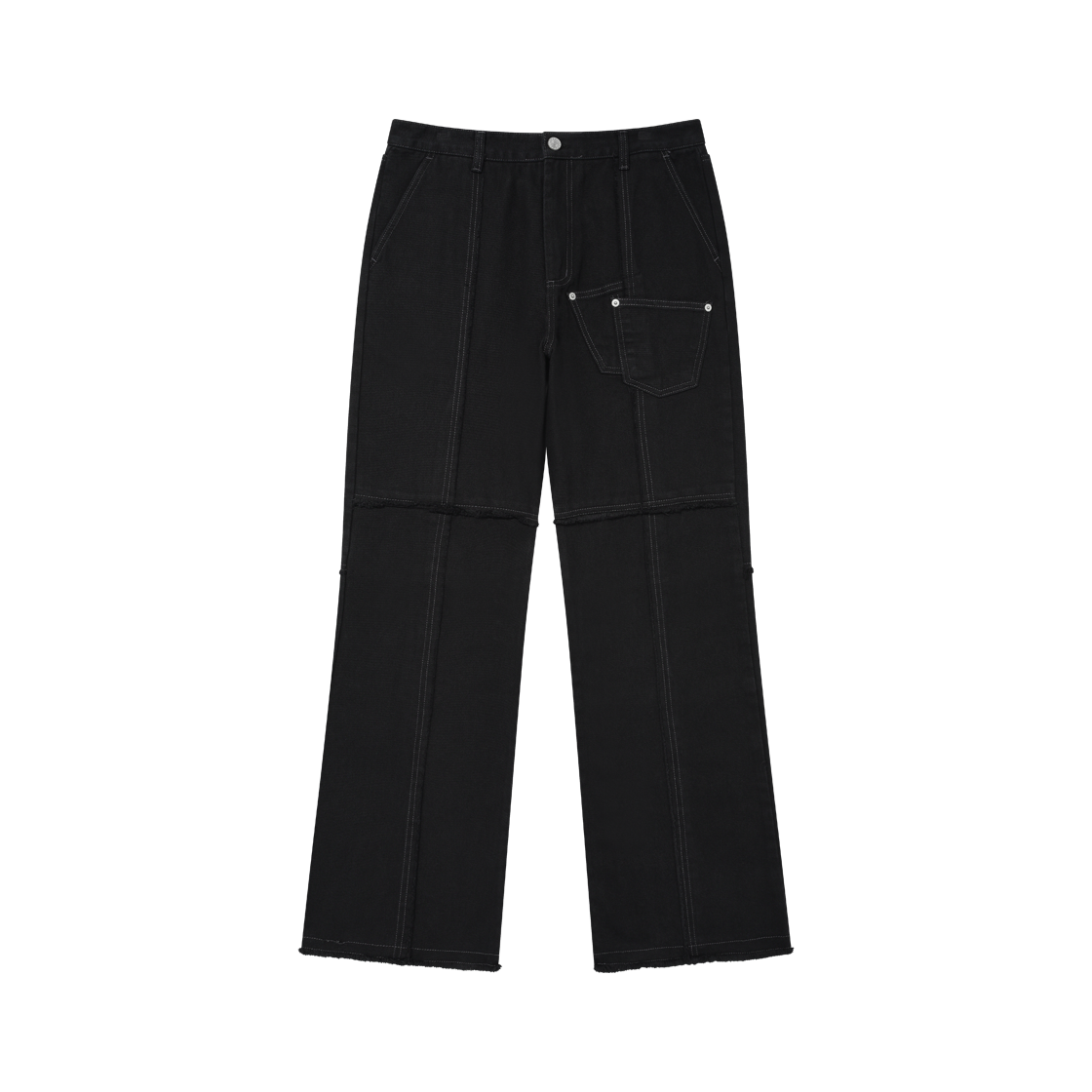 25FWCLPT011-BK PHOS333 Double Pocket Incision Jeans Black