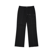 PHOS333 Double Pocket Incision Jeans Black