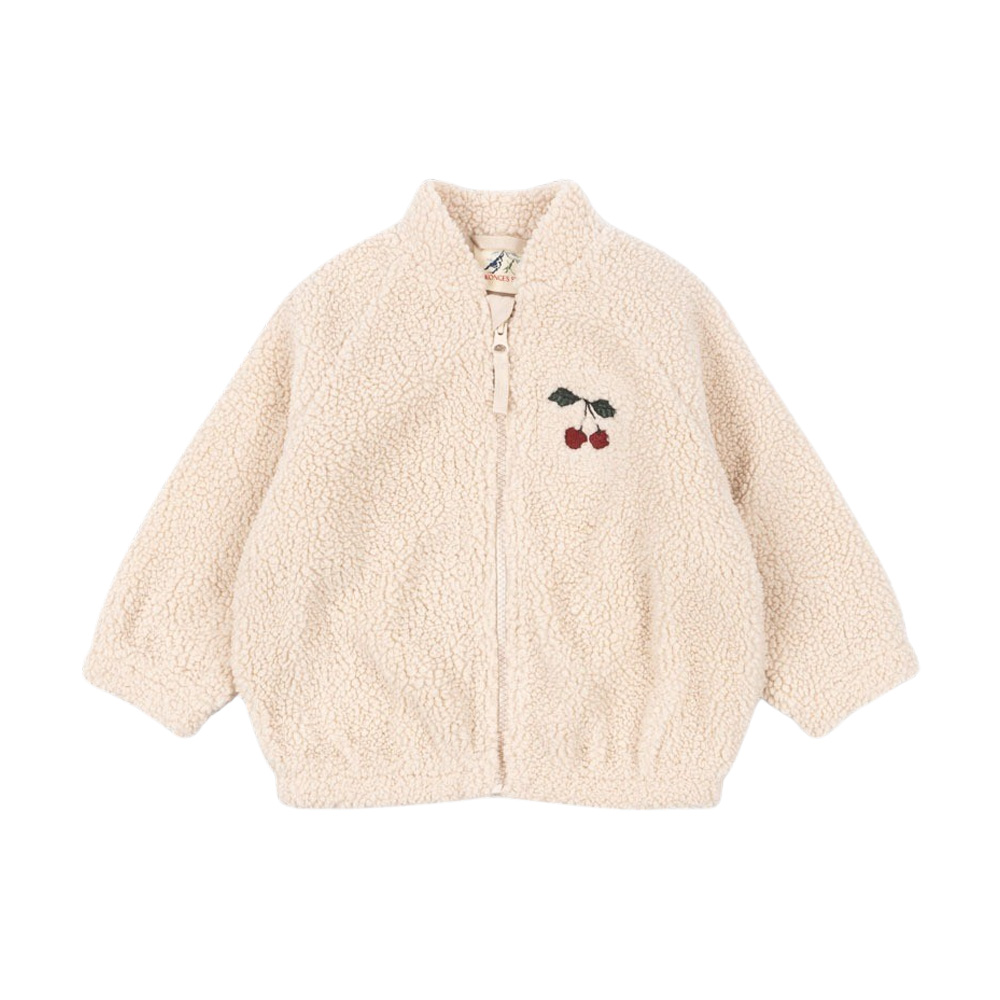 KS103482 SAND DOLLAR Konges Sløjd Jazz Teddy Bomber Jacket Grs Sand Dollar