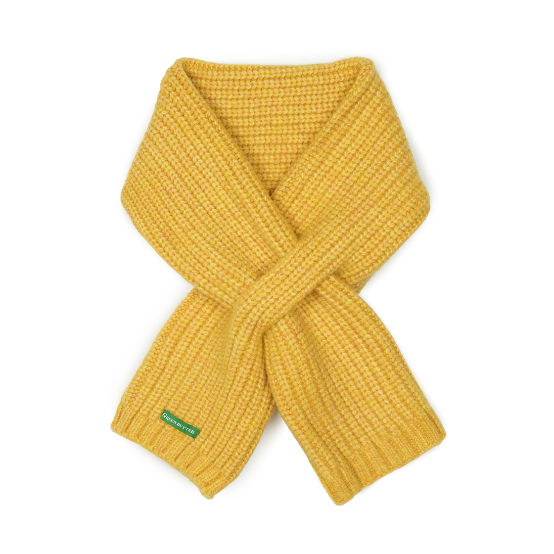 그린버터 플러피 숏 머플러 옐로우(Greenbutter Fluffy Short Muffler Yellow)