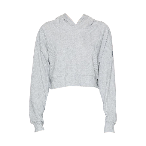 (W) 알로 요가 뮤즈 후드 애슬래틱 헤더 그레이((W) Alo Yoga Muse Hoodie Athletic Heather Grey)