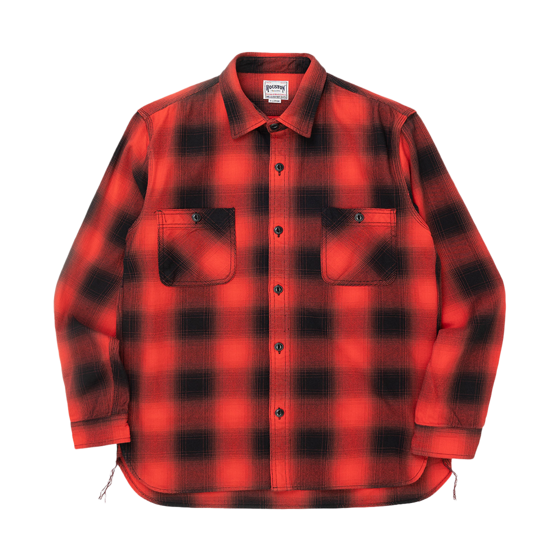 휴스턴 재팬 옴브레 체크 비옐라 셔츠 레드 41049