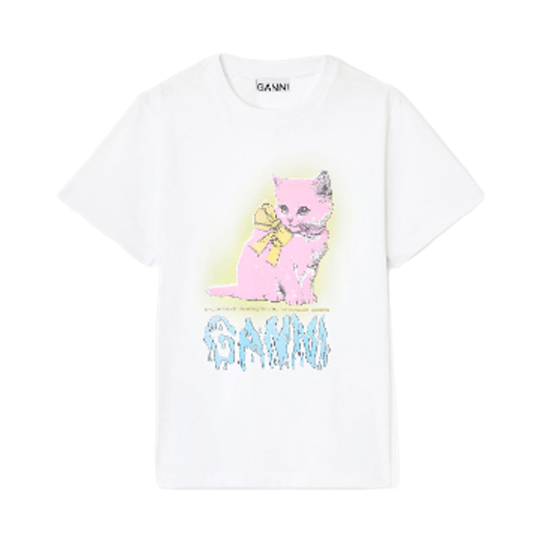 T4339-151 (W) Ganni Kitty T-Shirt Bright White