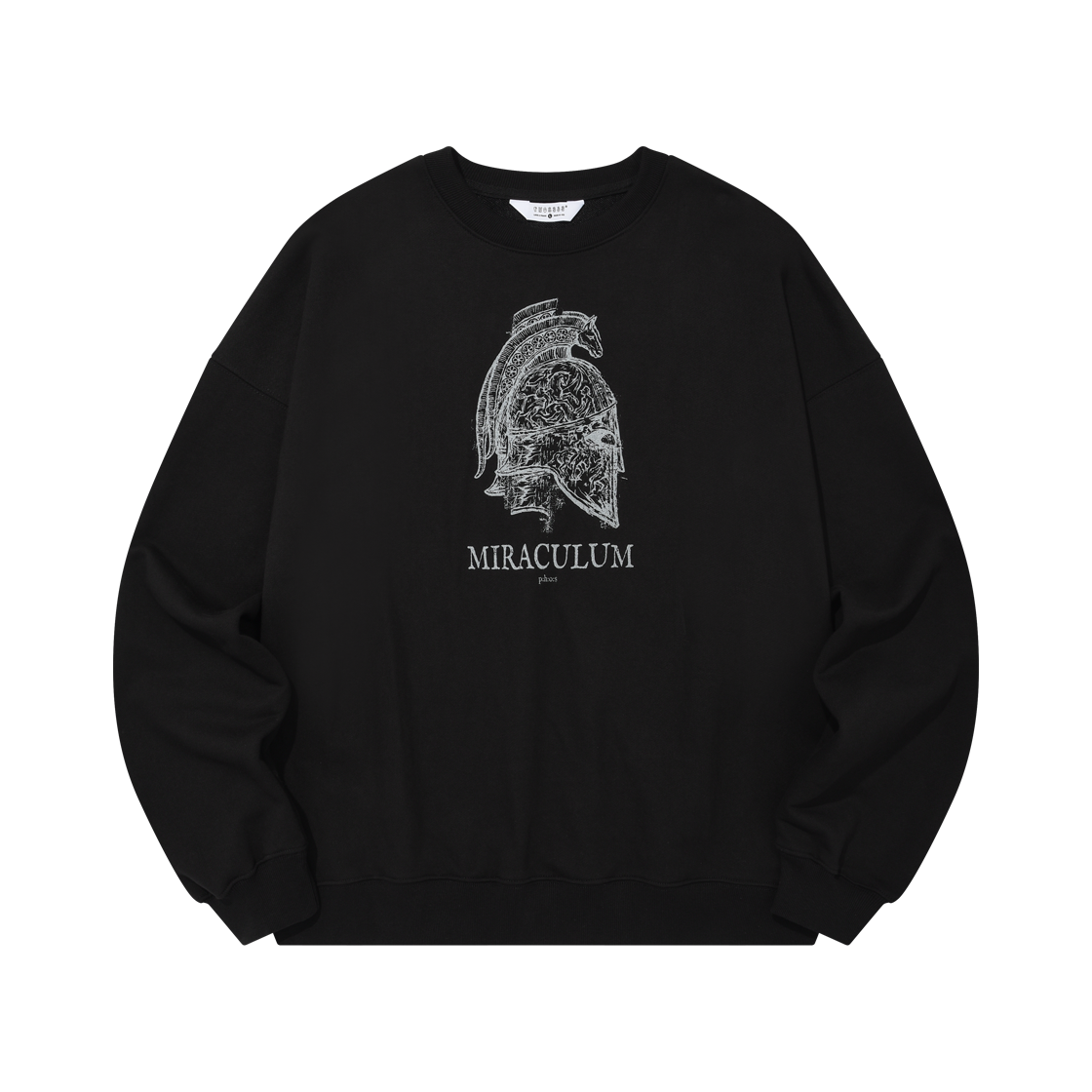 포스333 미라큘럼 바시넷 스웨트셔츠 블랙(PHOS333 Miraculum Bascinet Sweatshirt Black)