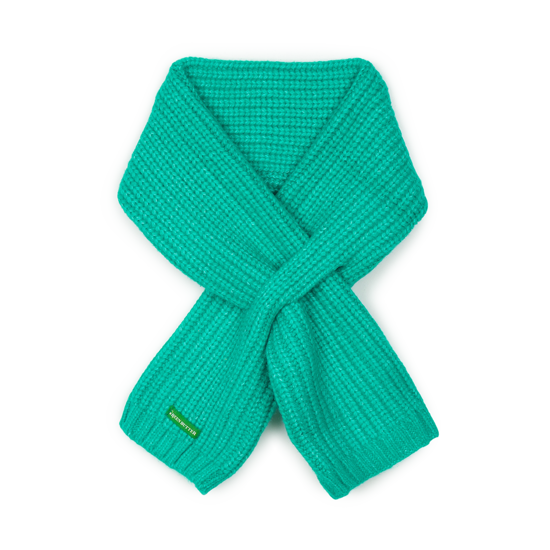 P0000BDS Greenbutter Fluffy Short Muffler Green