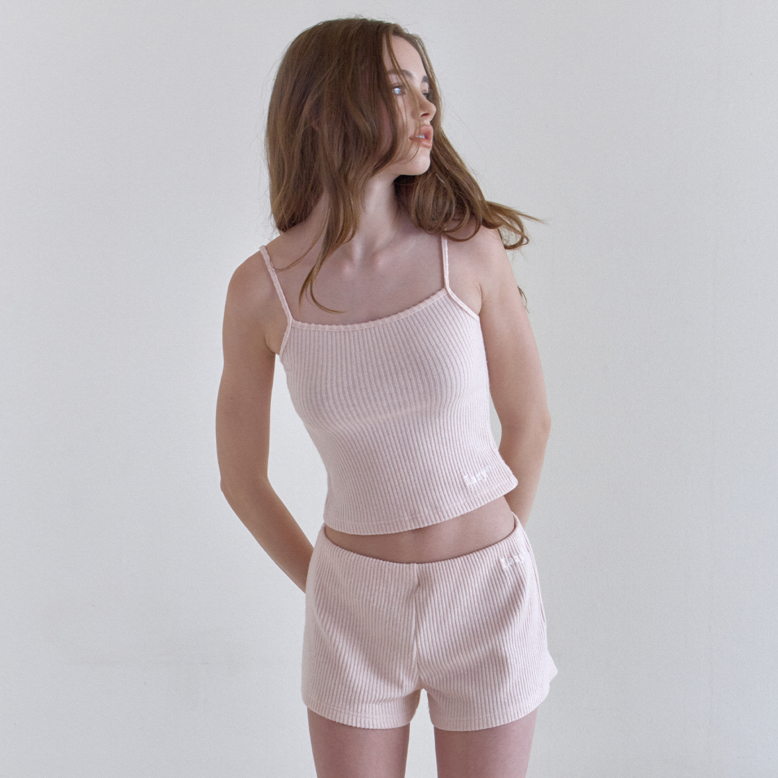 레이지지 스너기 립 슬리브리스 핑크(LAZYZ Snuggy Rib Sleeveless - Pink) - 3