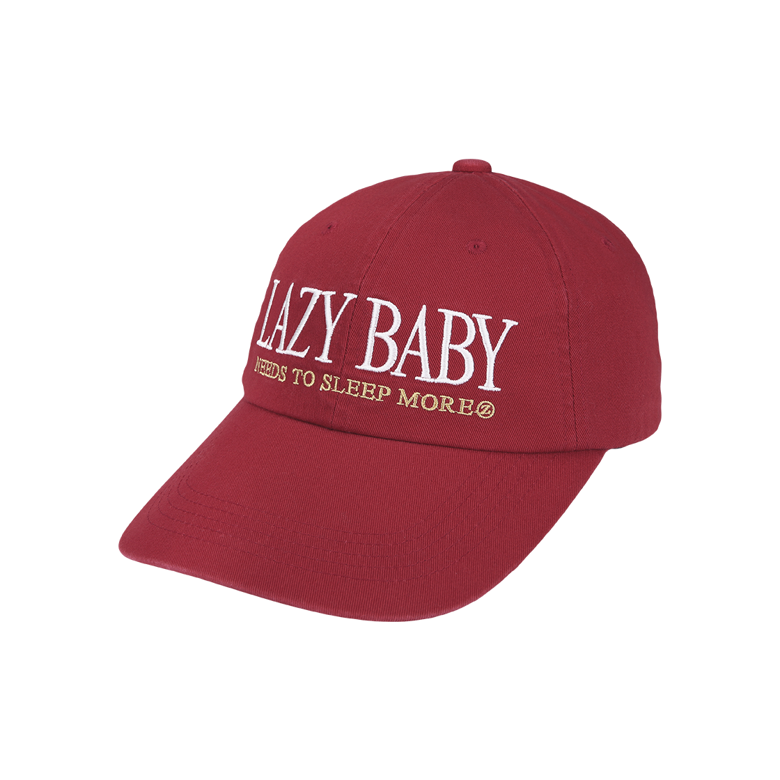 8809908759599 LAZYZ Lazy Baby Vintage Washing Solid Ball Cap - Red