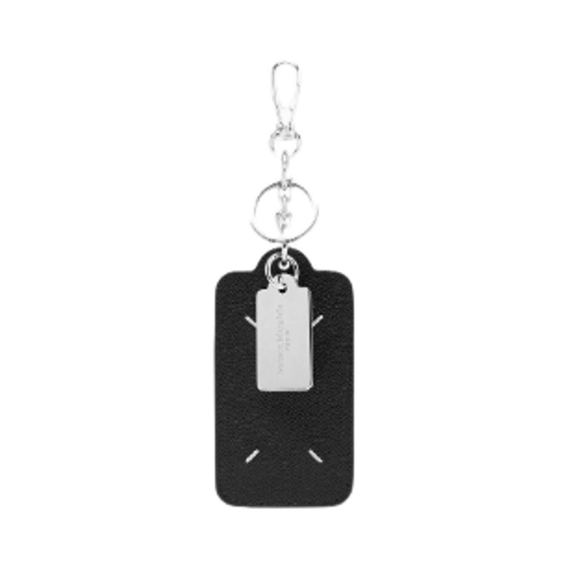 SA2UA0013P4745T8013 Maison Margiela Four Stitches Keyring Card Holder Black