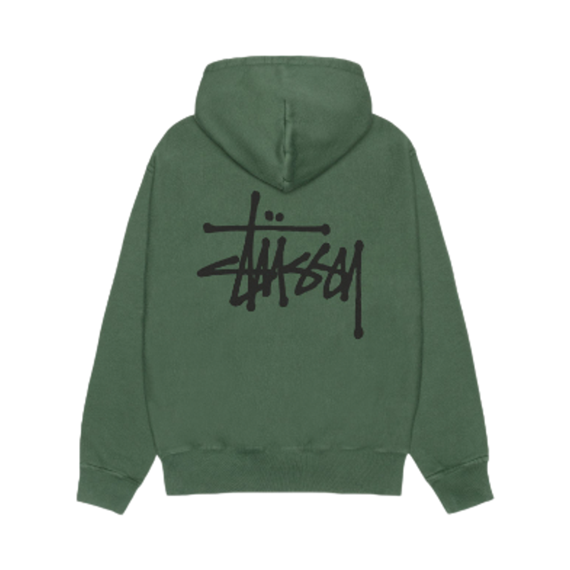 스투시 베이직 피그먼트 다이드 집 후드 파인(Stussy Basic Pigment Dyed Zip Hoodie Pine) - 2