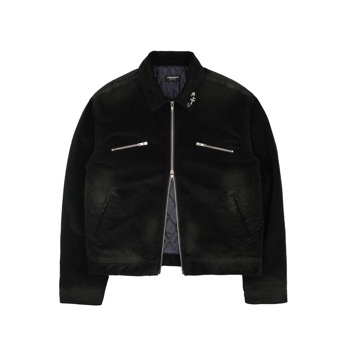 파프롬왓 파 코듀로이 집업 재킷_블랙(Farfromwhat Far Corduroy Zip-Up Jacket_Black)