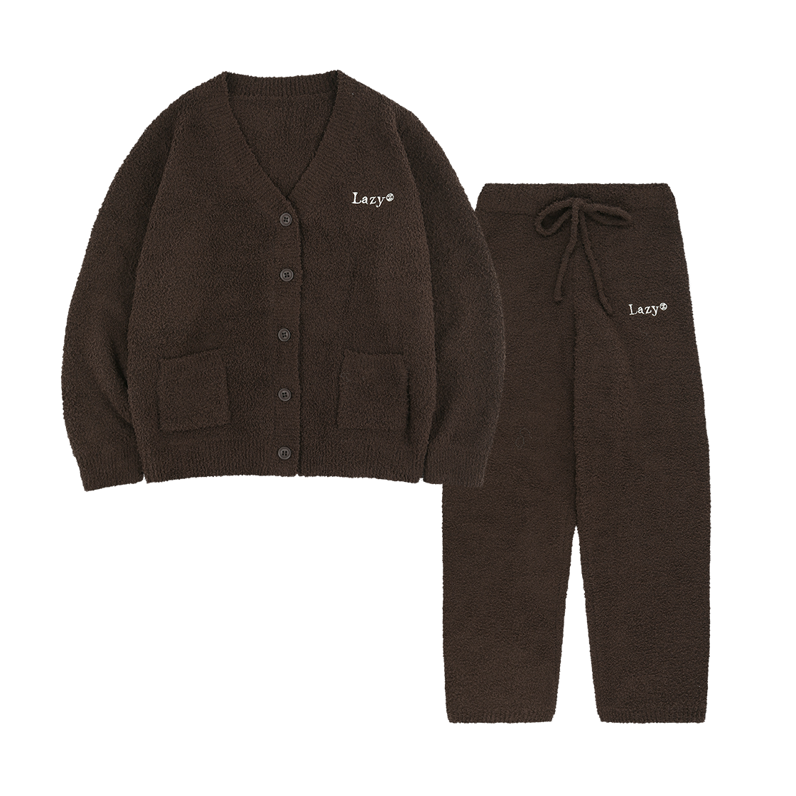 8888888888891 LAZYZ Sweet Dream fluffy cardigan - Brown