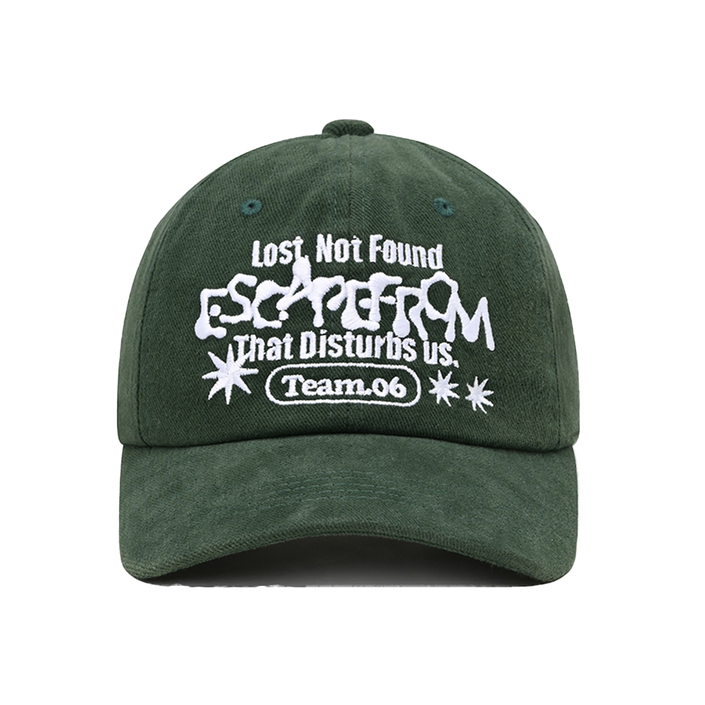 이스케이프프롬 로스트 낫 파운드 피그먼트 볼캡 그린(Escapefrom Lost Not Found Pigment Ball Cap Green)