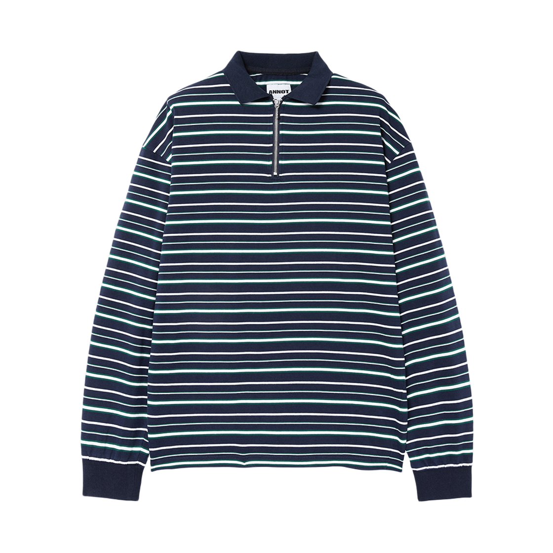 ant25fw001nv ANNOT Sunny Zip-Up Long Sleeve Navy