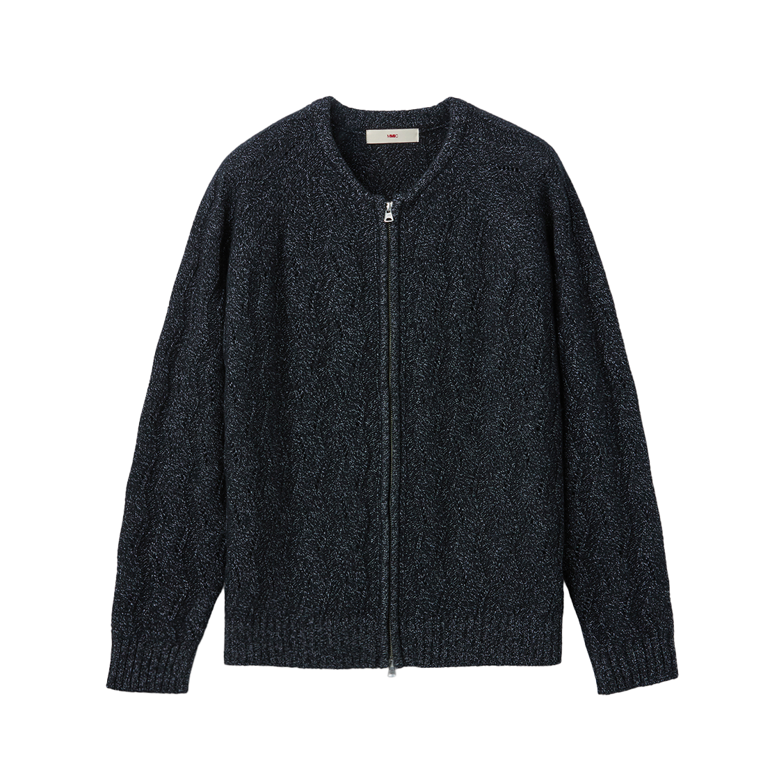 2C5-MM-MK-KC002BK MMIC Wavy Zip Cardigan Black