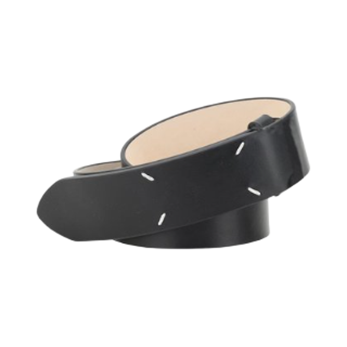 SA1TP0015P8222T8013 Maison Margiela Leather Belt Black