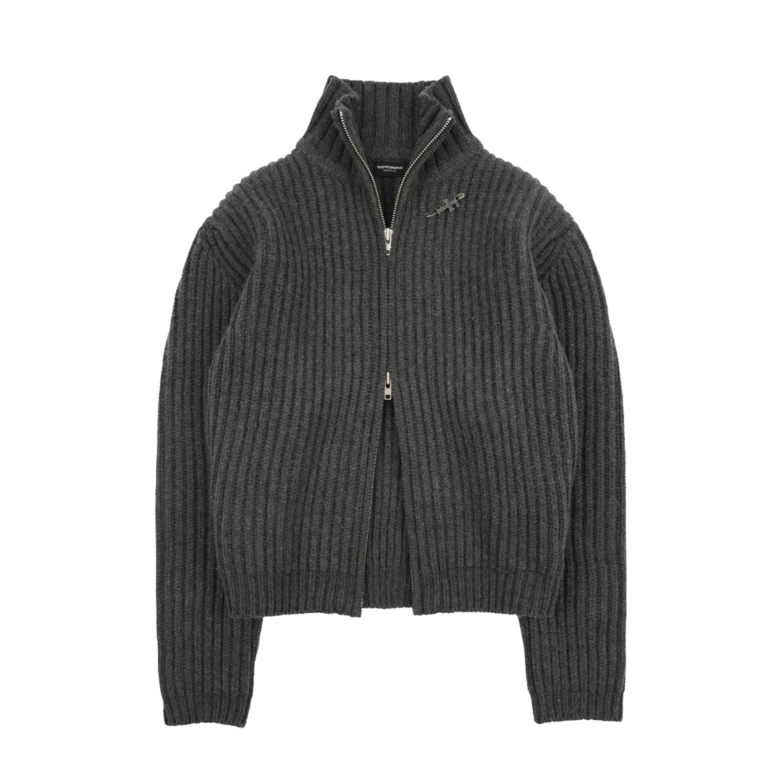 [더블적립]파프롬왓 파 헤비 립 울 니트_그레이([더블적립]Farfromwhat Far Heavy Rib Wool Knit_Gray)