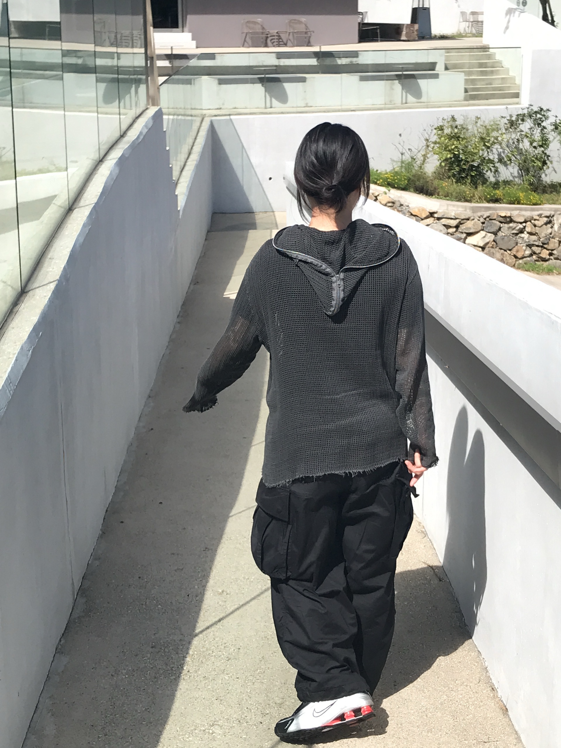 Needles H.D. BDU Pants Black, Icyto Mesh Zip Hoodie Charcoal 착용 스타일 - 2