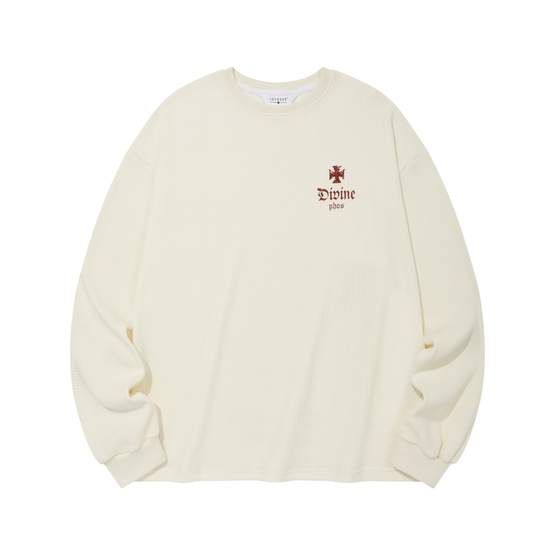 25FWCLLSV002-CR PHOS333 Divine Waffle Long Sleeved Cream