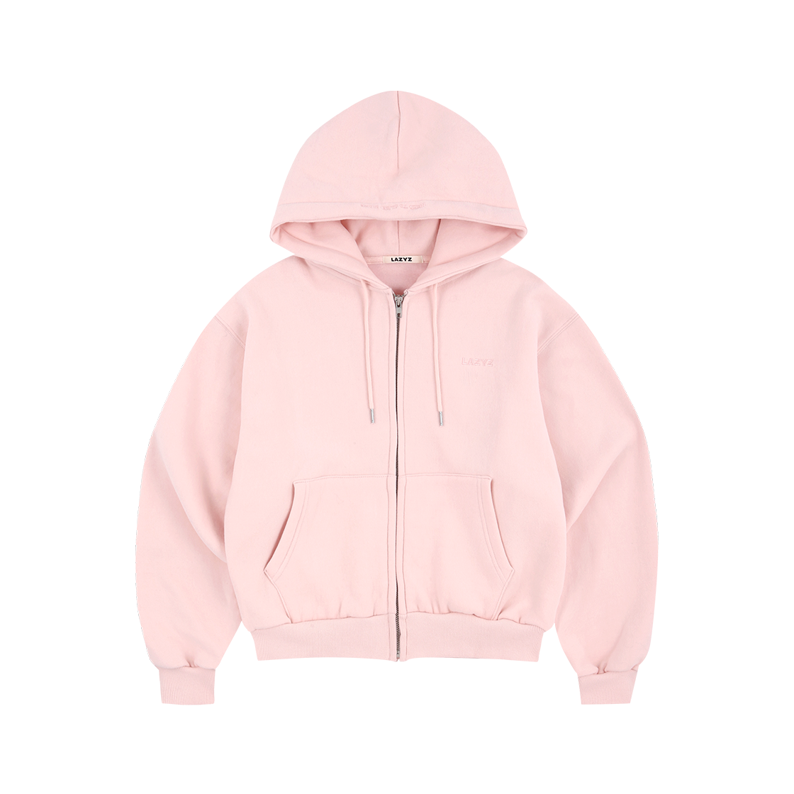 8809908759056 LAZYZ Slow Mellow Daily Zip Up Hoodie - Pink
