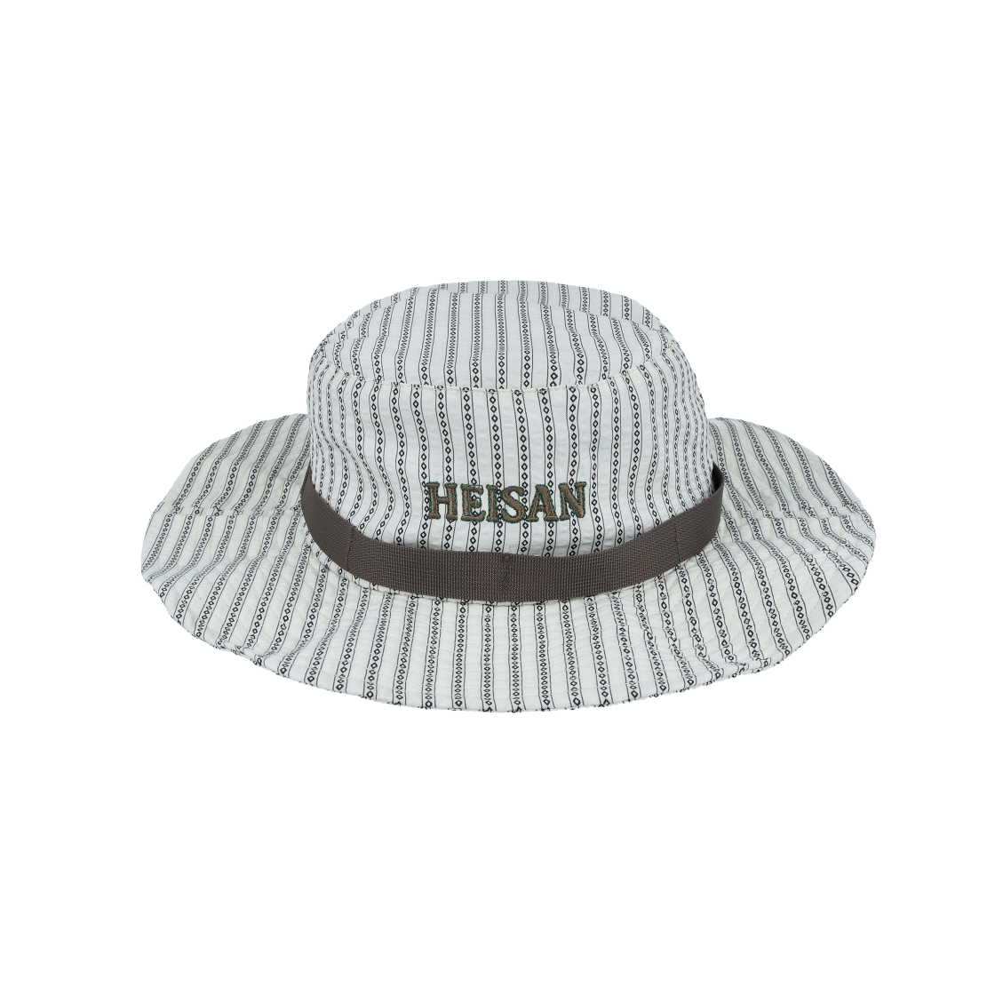 P0000SBS000E Heisan Seersucker Safari Hat - Ivory