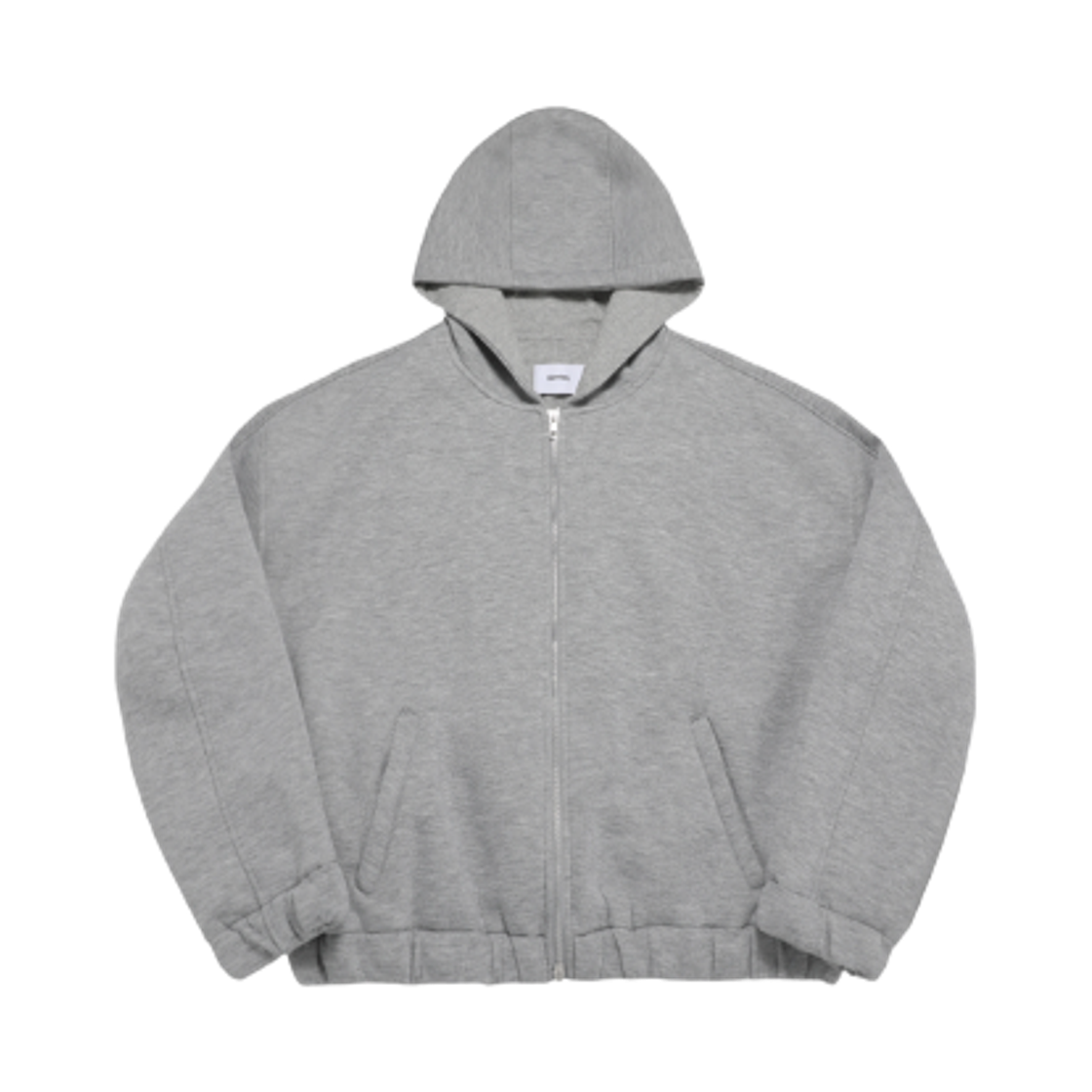 카미엔 벌룬 후드 집업 멜란지 그레이(Kamien Balloon Hoodie Zip-up Melange Gray)