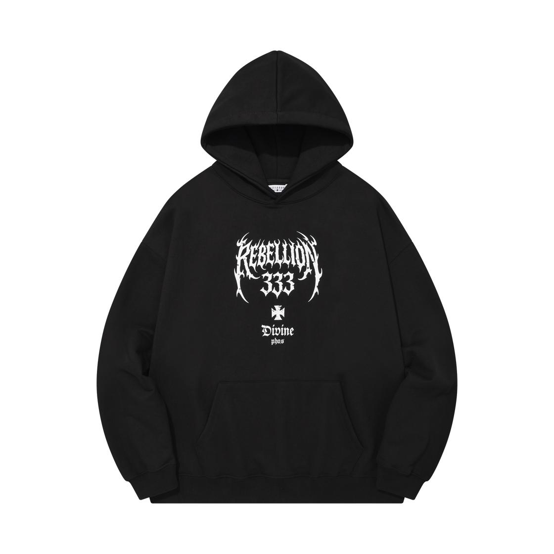 포스333 리벨리온 333 후디 블랙(PHOS333 Rebellion 333 Hoodie Black)