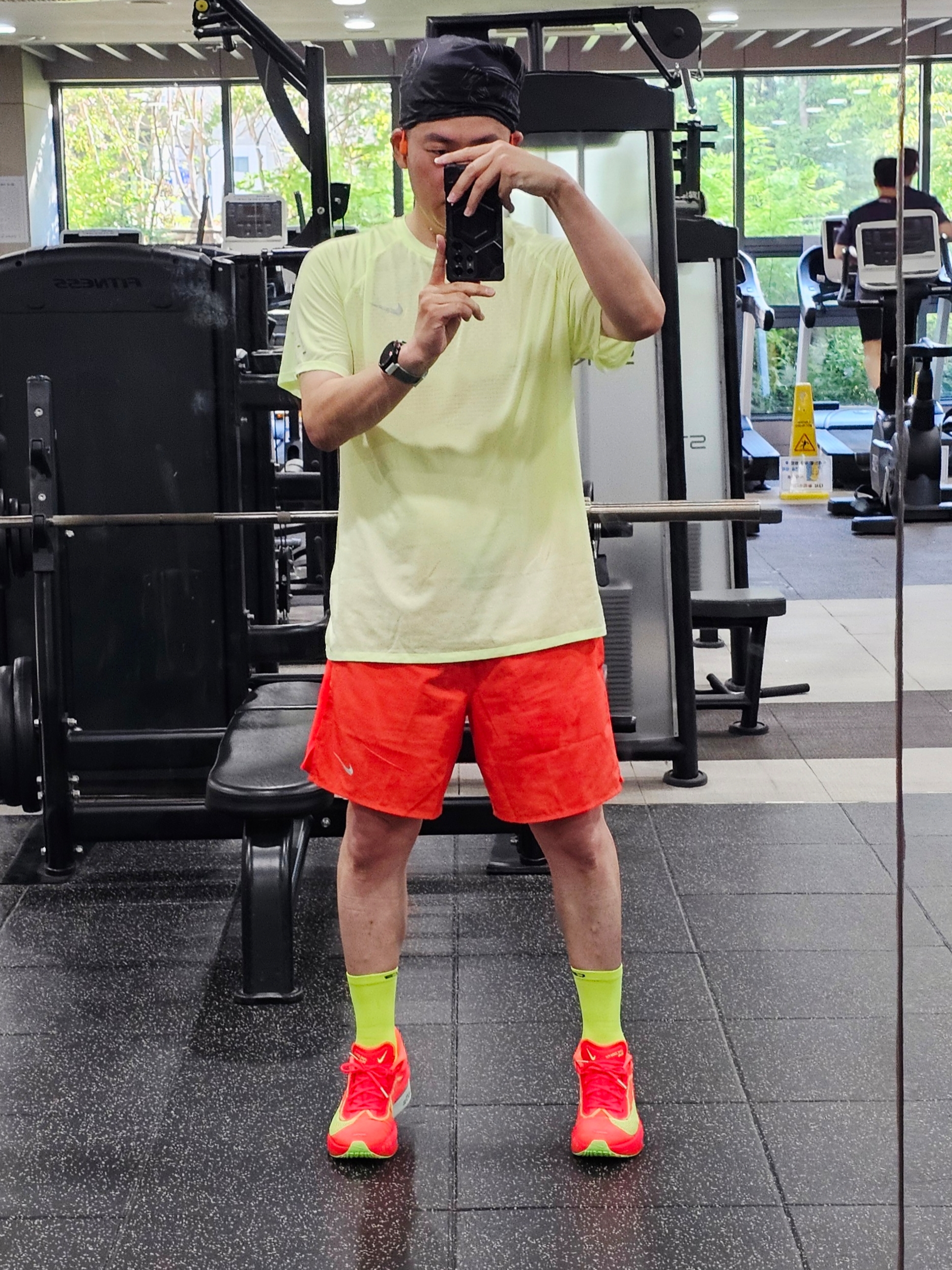 Nike Zoom Fly 6 Bright Crimson Lime Blast 착용 스타일