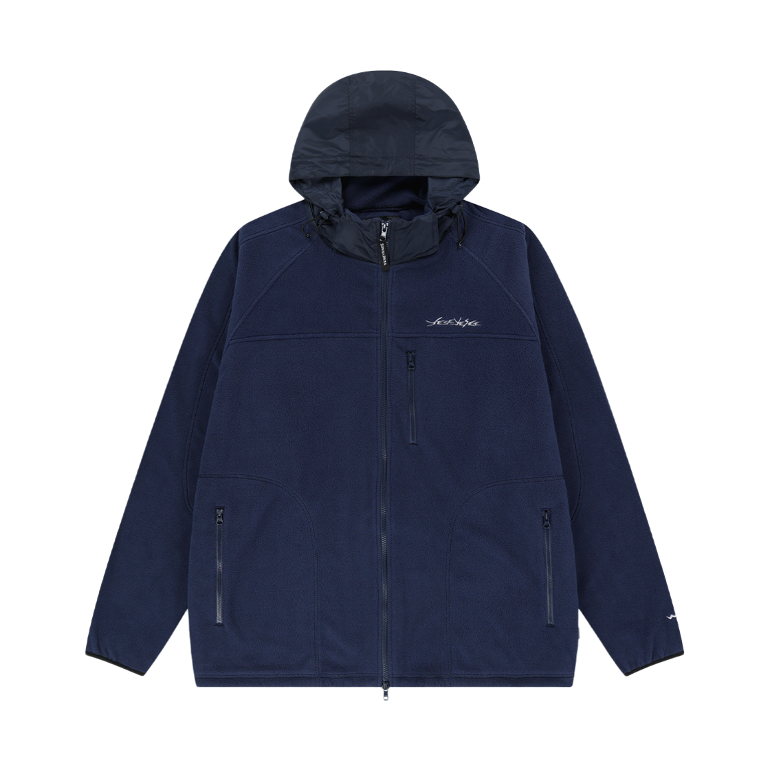 YS253FOWLS01NAV YESEYESEE Y.E.S Fleece Full Zip Jacket Navy