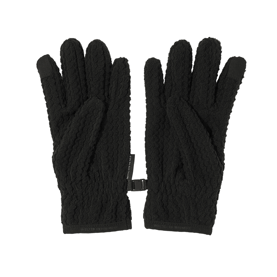WBEWAA001BK WELTER EXPERIMENT Calora Fleece Gloves Black