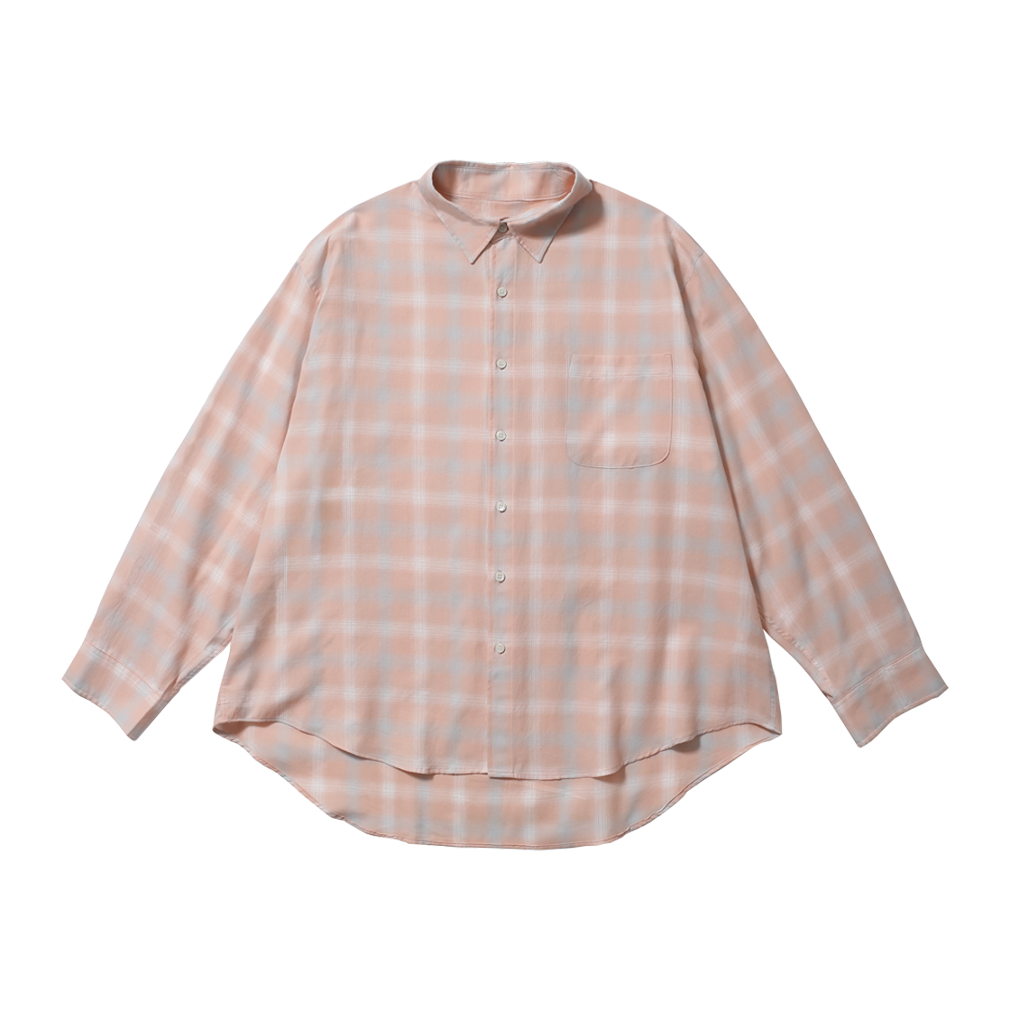 BAL092 Ballute All Weather Over Silhouette Shirts  Peach Pink Check