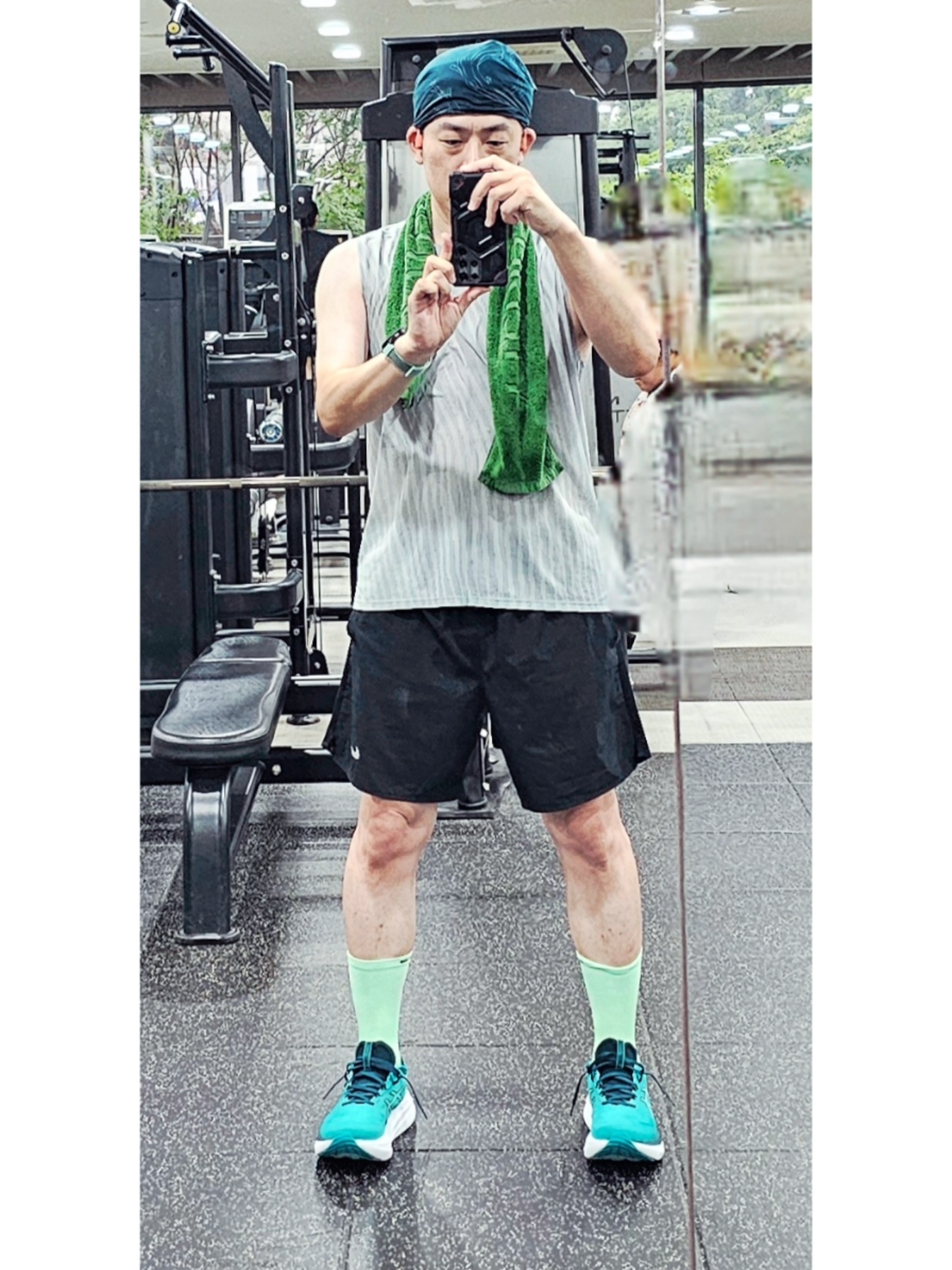 Asics Gel-Nimbus 27 Wave Teal Saxon Green, Socks Up Compression Running Crew Socks Mint 착용 스타일
