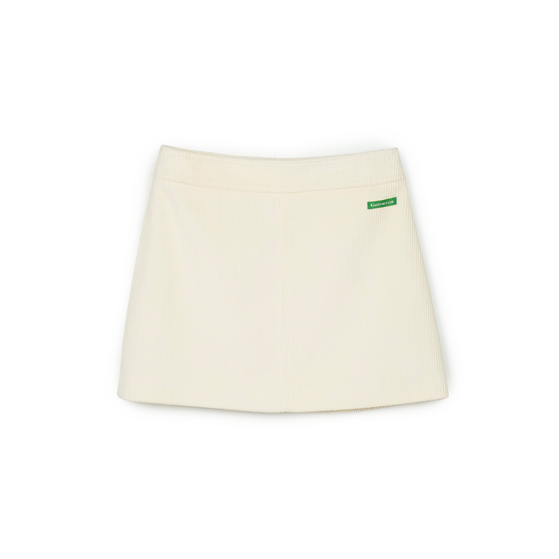 P0000BEE Greenbutter Corduroy Mini Skirt Cream