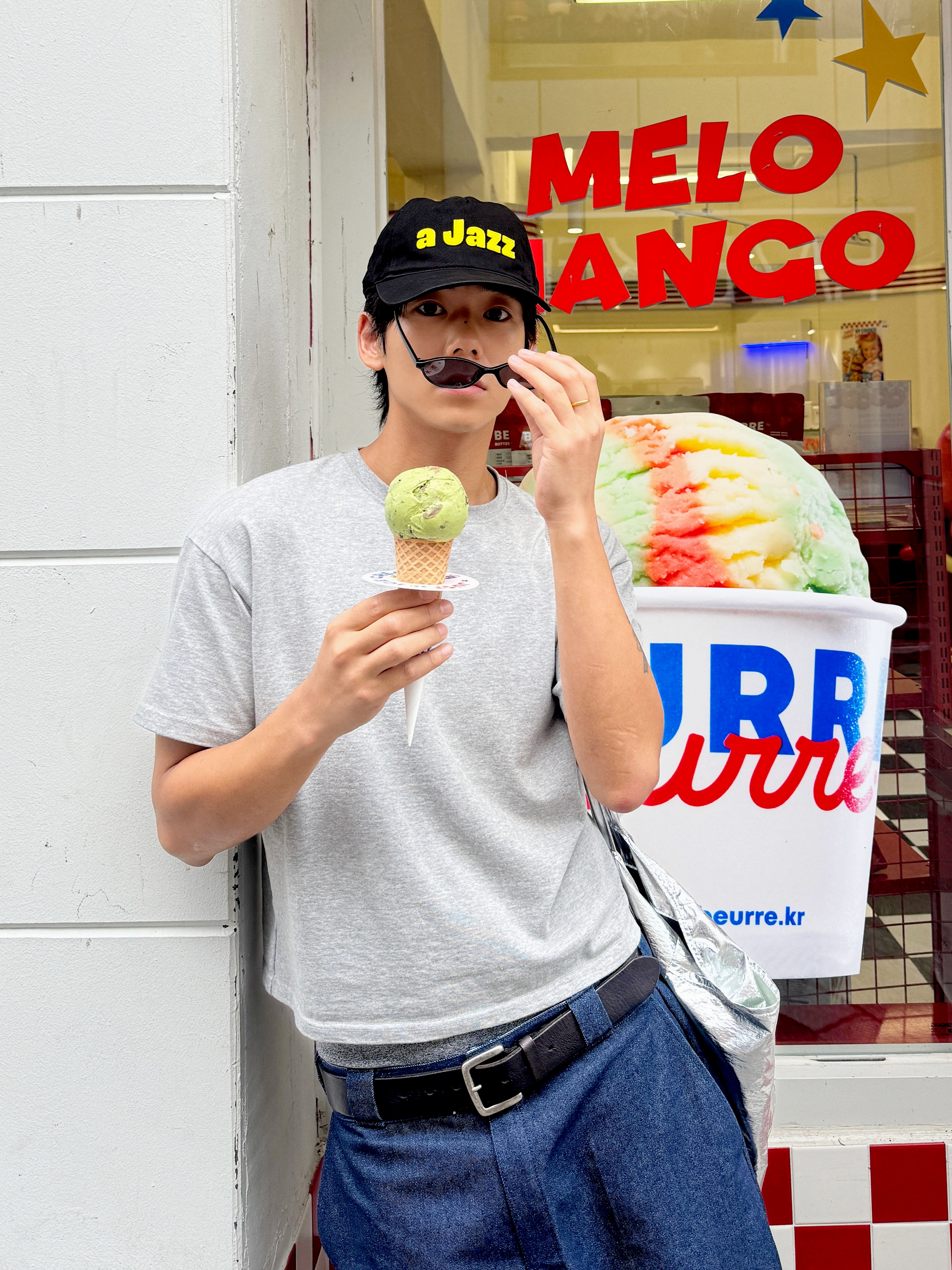Kikozy A Jazz Cap Black 착용 스타일