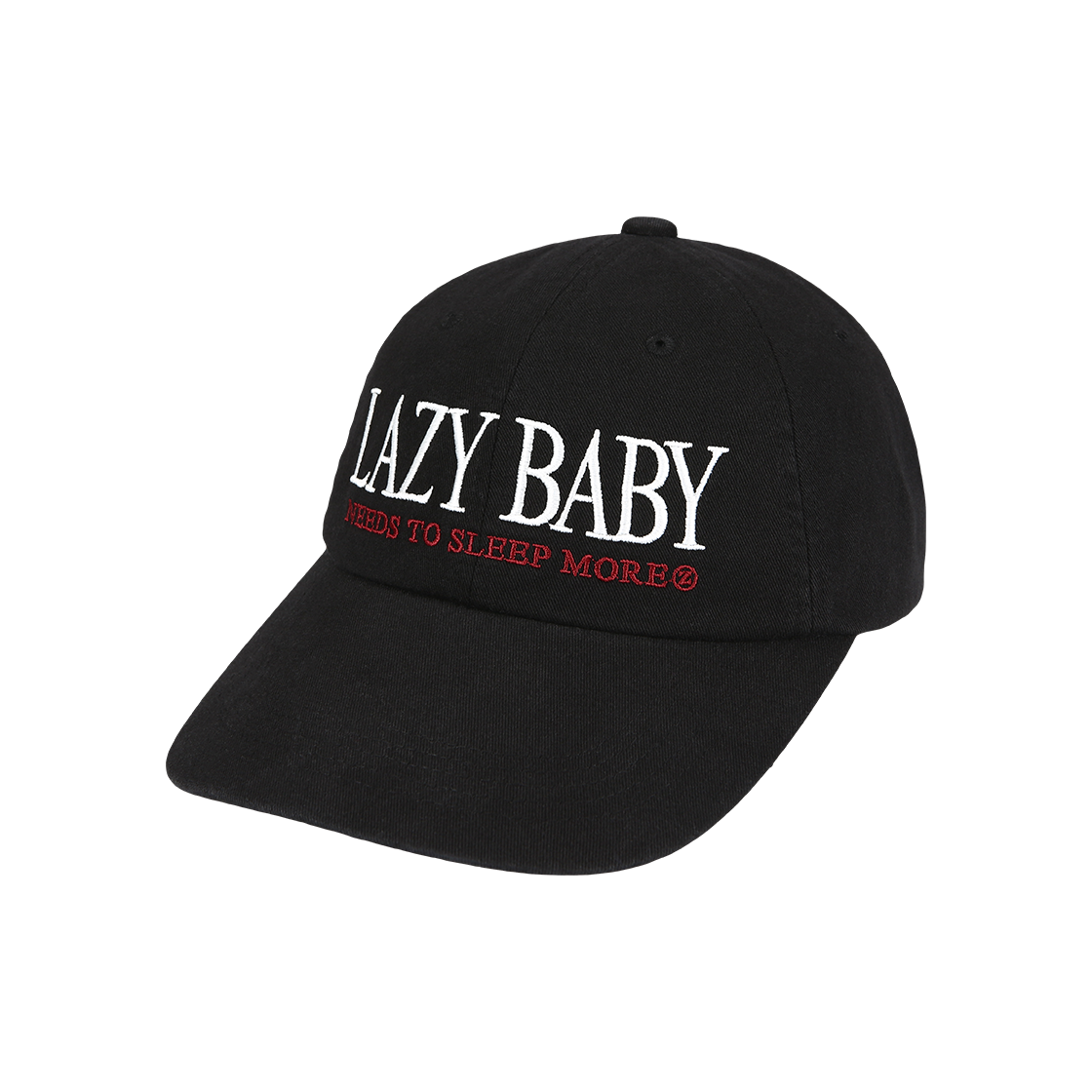 레이지지 레이지베이비 빈티지 워싱 솔리드 볼캡 블랙(LAZYZ Lazy Baby Vintage Washing Solid Ball Cap - Black)